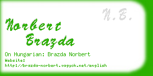 norbert brazda business card